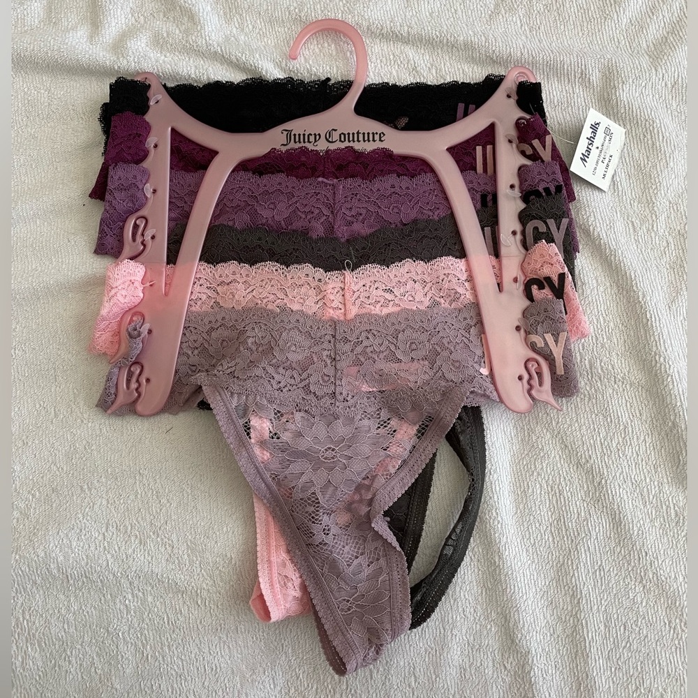 6 Juicy Couture Thong Pack